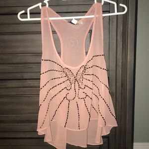 Forever 21 blush beaded tank top